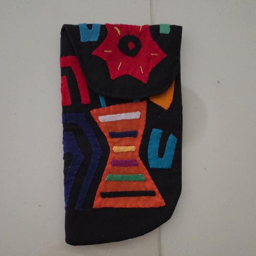 Mola Colorful Patterned glasses Case, Handsewn